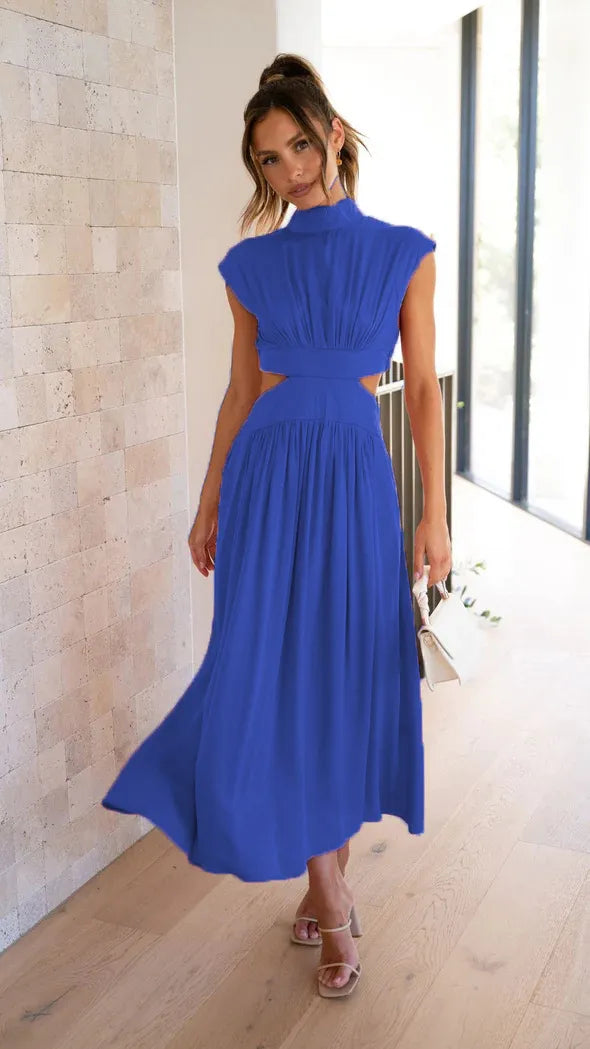 Vestido Midi Azul Royal